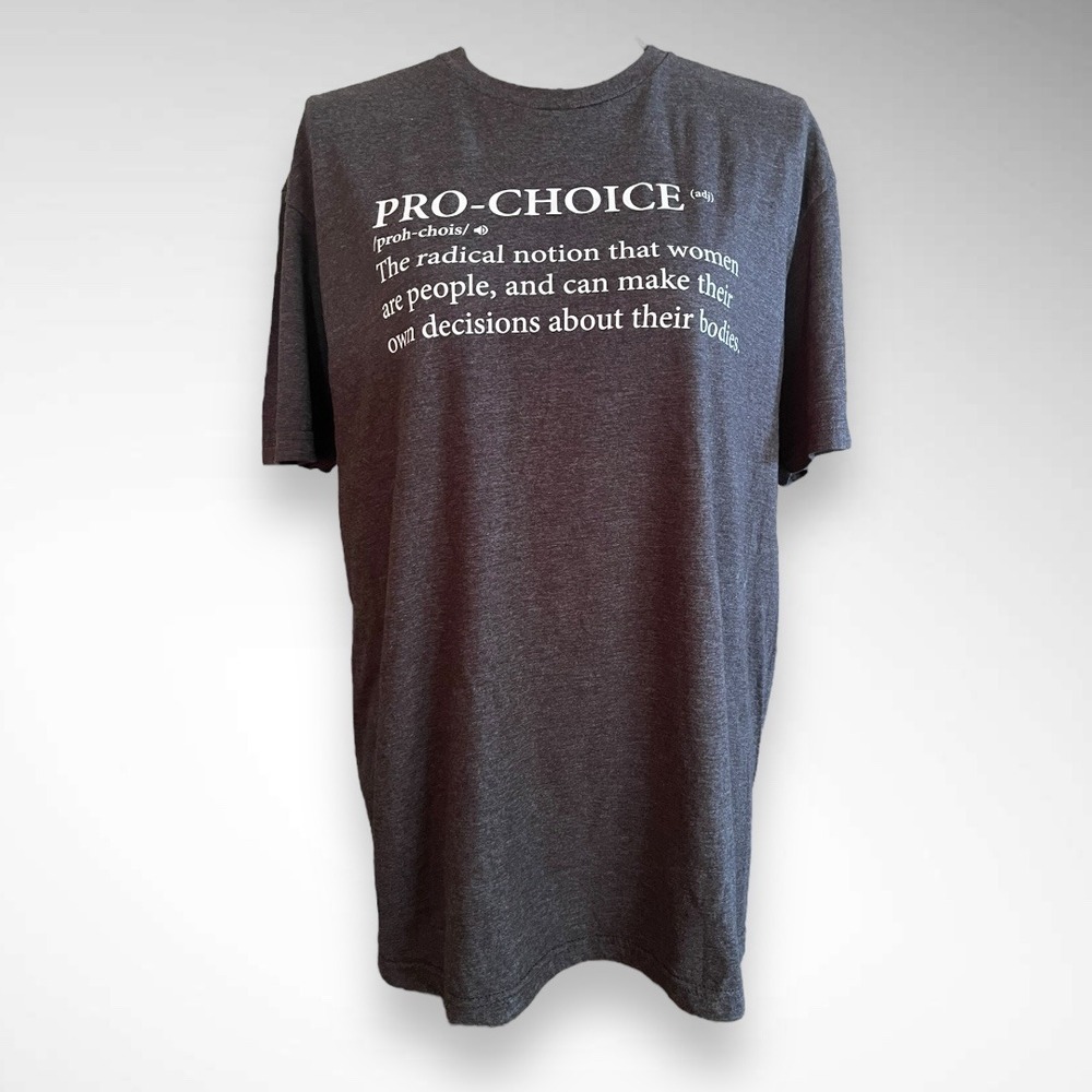 GILDAN Woman's Pro-Choice Definition Dark Heather Gray Short Sleeve T-Shirt